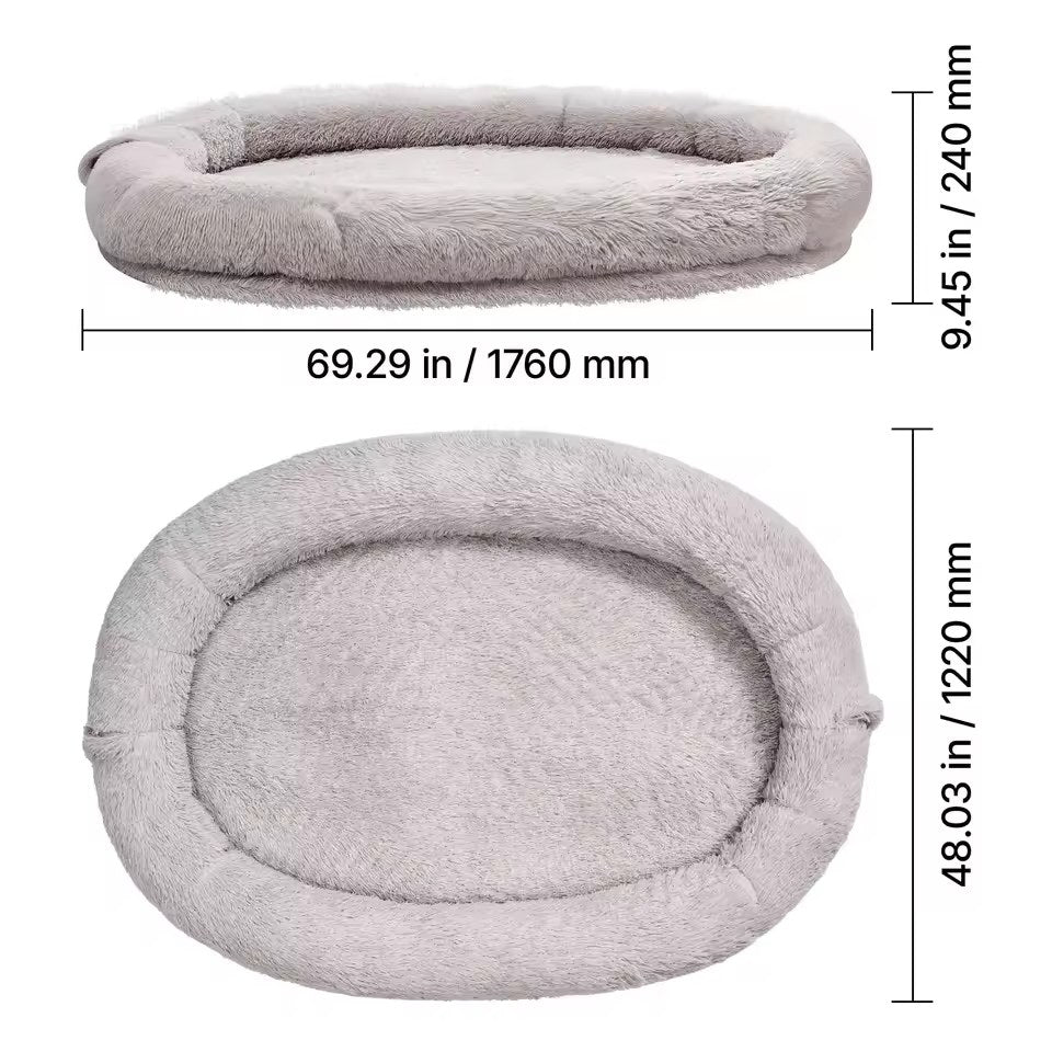 Schéma coté du lit Grand Large : 1760 mm de long, 1220 mm de large, 240 mm de haut